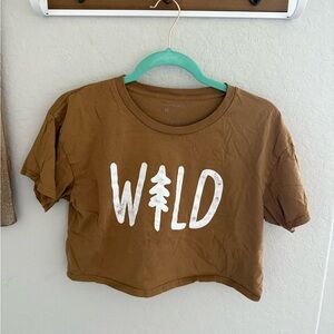💪🏻👚 Keep Nature Wild Wild Crop Top Golden Medium